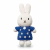 Peluche Miffy en crochet - Just Dutch - robe bleue à fleurs<Peluches Miffy & Snoopy Clearance