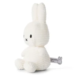 Peluche Miffy en velours côtelé blanc crème 23cm<Peluches Miffy & Snoopy Outlet