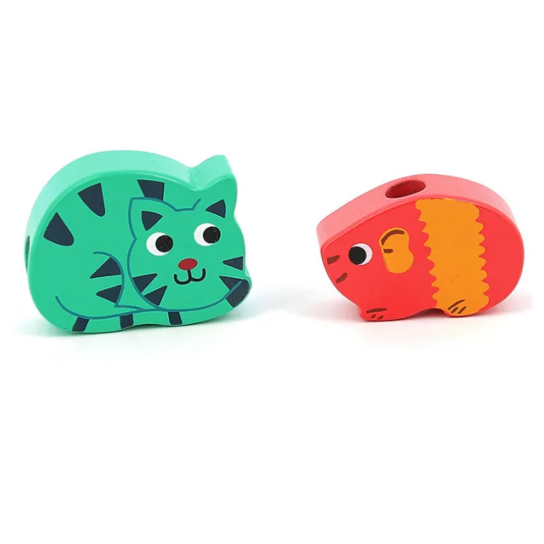 Perles en bois à enfiler "Animaux familiers" 1504<VILAC Cheap
