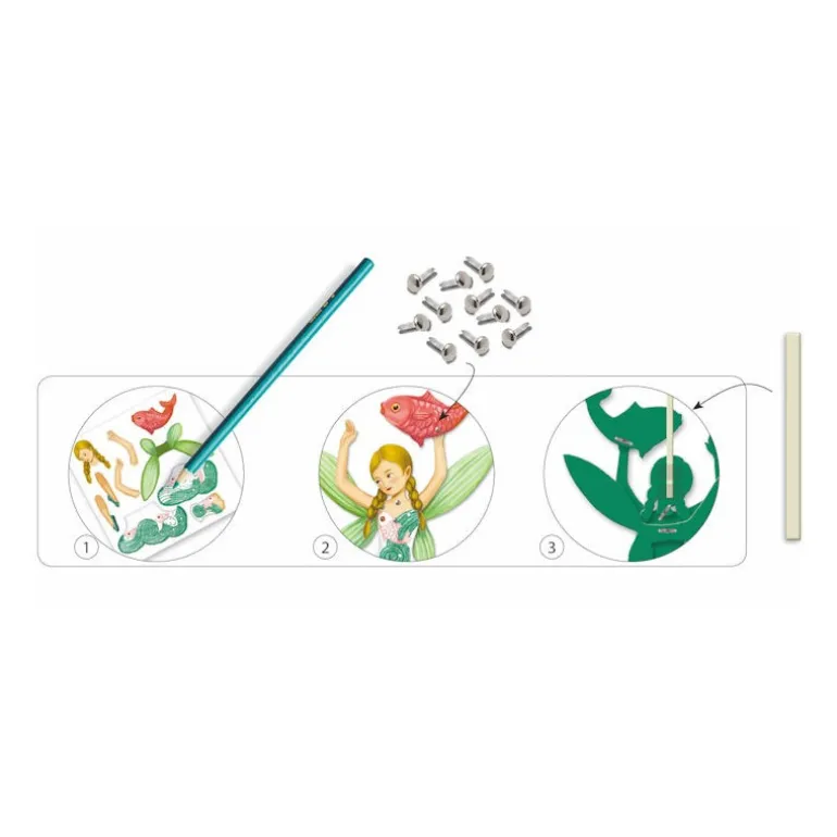 Petits pantins à colorier "Fées" 9654<Djeco Discount