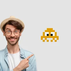 Pixel Art Kit Alien jaune by<PIXEL CORNER Flash Sale