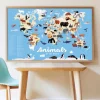 Poster en stickers "Animaux du monde"<POPPIK Outlet