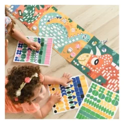 Poster mosaïque avec des gommettes "Dinosaures"<POPPIK Store