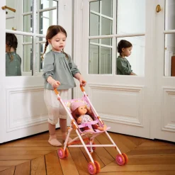 Poussette "Flowers" accessoire pour poupée POMEA de 7841<Djeco New