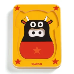 Puzzle 3 niveaux Leo & Co 1475<Djeco Discount