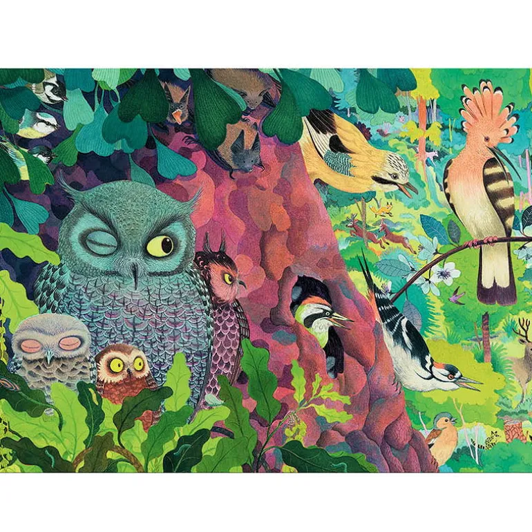 Puzzle 1000 pcs Hiboux et oiseaux 7644<Djeco Flash Sale