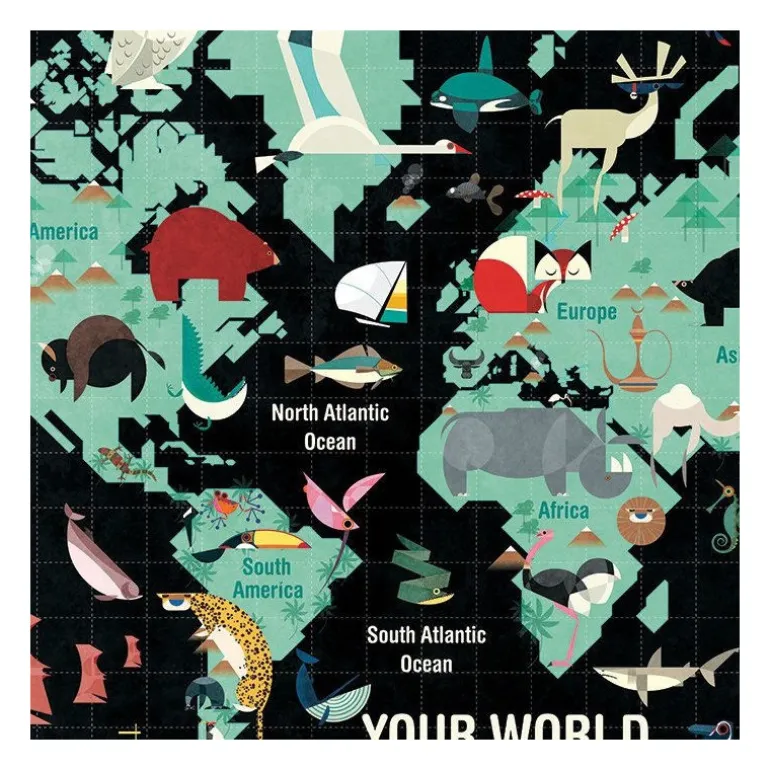 Puzzle 1000 pcs 'Le Monde'<Mudpuppy Best Sale