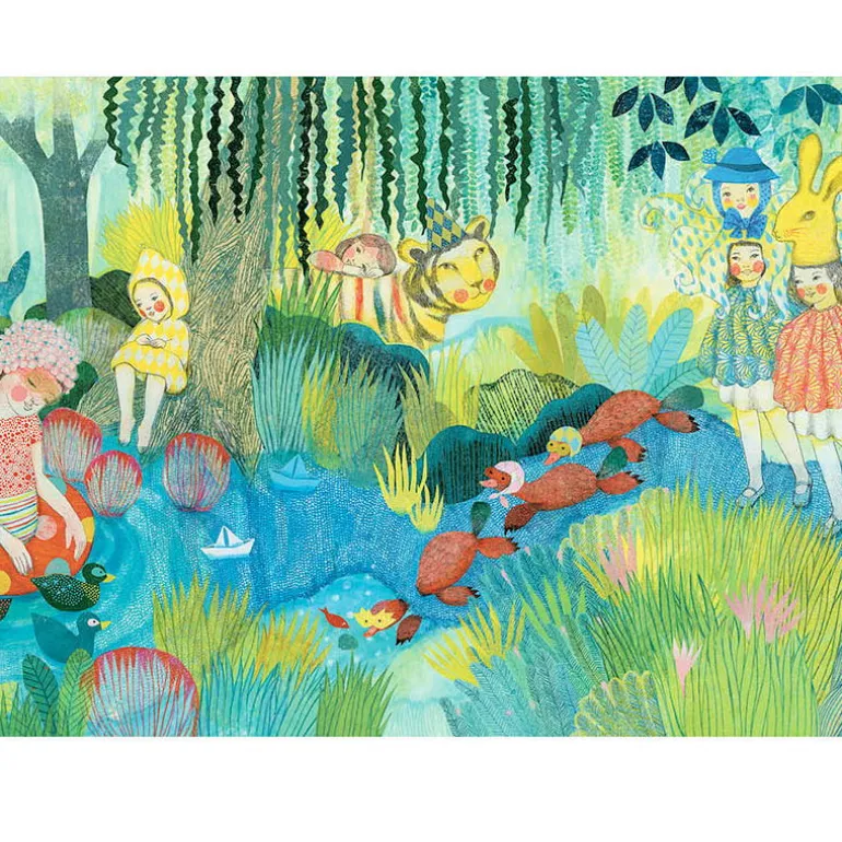 Puzzle 350 pcs "River Party" 7618<Djeco Flash Sale