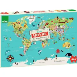 Puzzle carte du monde 500 pcs Ingela P. Arrhenius 7619<VILAC Cheap