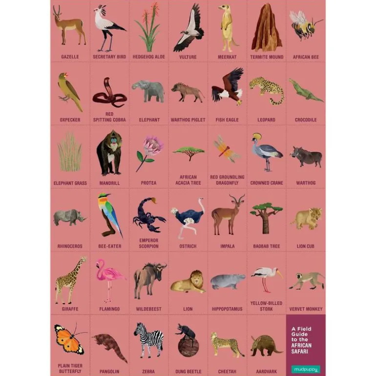 Puzzle 'Cherche & Trouve' Safari africain 64 pcs<Mudpuppy Clearance
