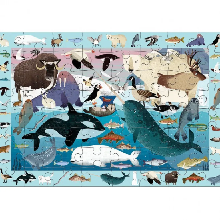 Puzzle 'Cherche & Trouve' Vie arctique 64 pcs<Mudpuppy Store