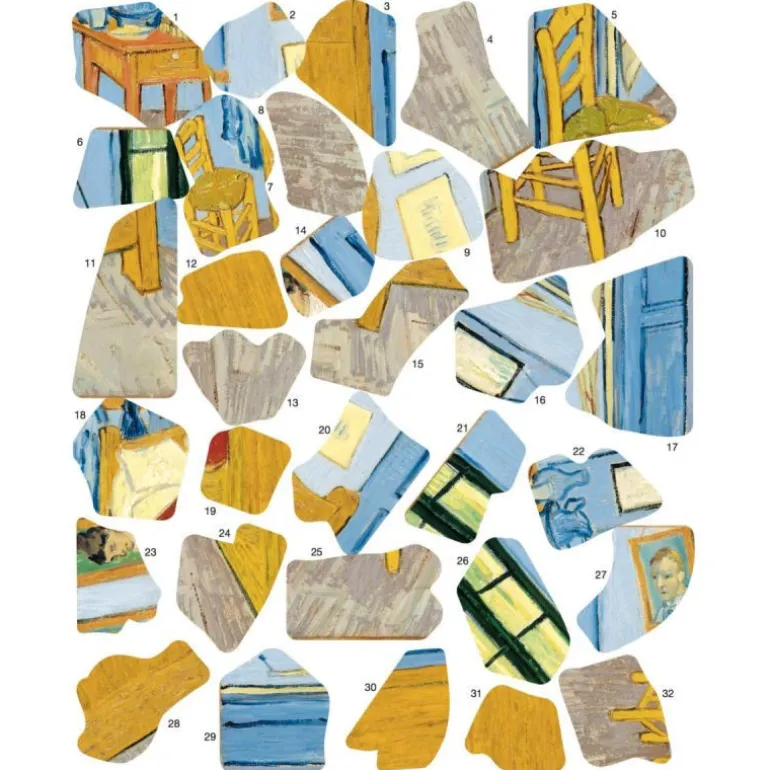 Puzzle de 70 stickers "La chambre de Vincent van Gogh"<POPPIK Best Sale