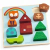 Puzzle d'encastrement et jeu de construction "Puzz & Match Rainbow" 1078<Djeco Outlet