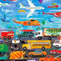 Puzzle dessus-dessous 'Véhicules' 48 pcs<Crocodile Creek Discount