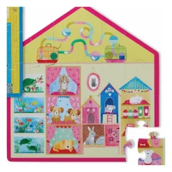 Puzzle double face silhouette 24 pcs 'La petite animalerie'<Crocodile Creek Hot