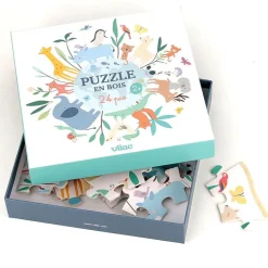 Puzzle en bois 24 pcs 'Autour du Monde' Sarah Betz 7102<VILAC Sale