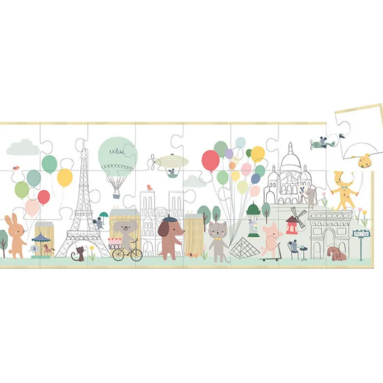 Puzzle en bois 24 pcs 'Escapade à Paris' Sarah Betz 7103<VILAC Sale