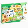Puzzle en bois animaux 'Puzzlo Animo' 22 pcs 1830<Djeco Outlet