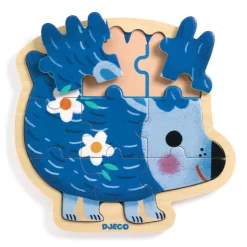 Puzzle en bois 'Puzzlo Kipic' 9 pcs 1822<Djeco Outlet