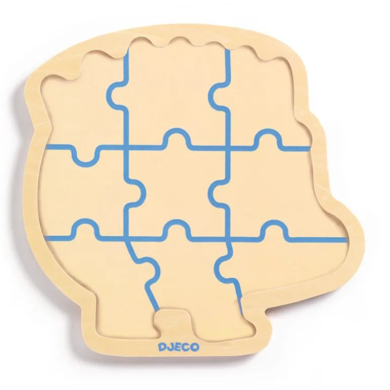 Puzzle en bois 'Puzzlo Kipic' 9 pcs 1822<Djeco Outlet