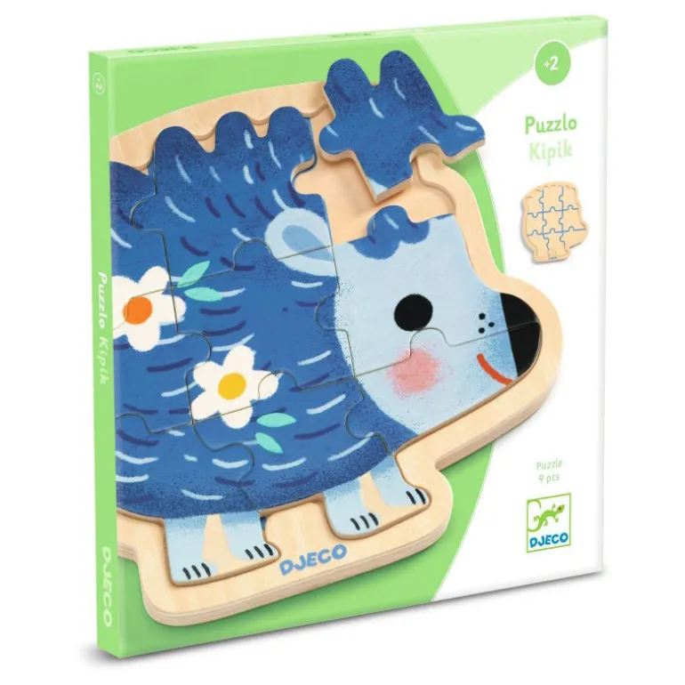 Puzzle en bois 'Puzzlo Kipic' 9 pcs 1822<Djeco Outlet