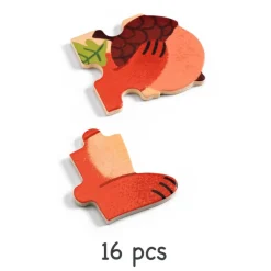 Puzzle en bois 'Puzzlo Nut' 16 pcs 1824<Djeco Cheap