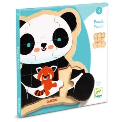 Puzzle en bois 'Puzzlo Panda' 9 pcs 1821<Djeco Hot