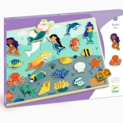 Puzzle en bois 'Puzzlo Sea' 22 pcs 1833<Djeco Store