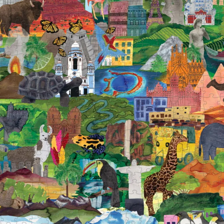 Puzzle famille 'Image du monde' 1000 pcs<Crocodile Creek Online