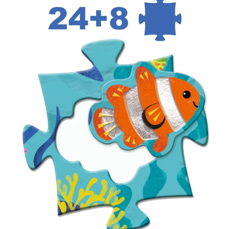 Puzzle géant "Sous la mer" 24 + 8 pièces 7166<Djeco Hot