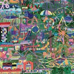 Puzzle 'Les parcs d'attractions du monde' 1000 pcs<Crocodile Creek Best