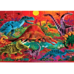 Puzzle métallisé "Dinosaures" 60 pcs<Crocodile Creek Best
