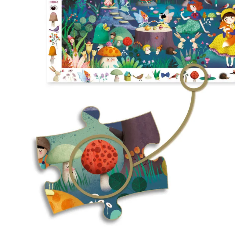 Puzzle observation 'Forêt enchantée' 100 pcs DJO7504<Djeco Best Sale