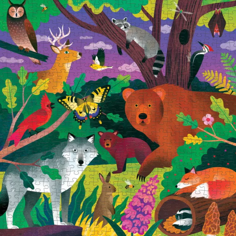 Puzzle qui Brille dans le Noir "Forêt" 500 pcs<Mudpuppy Sale