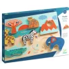 Puzzle relief en bois Savana Story, jeu d'encastrement 1068<Djeco Fashion