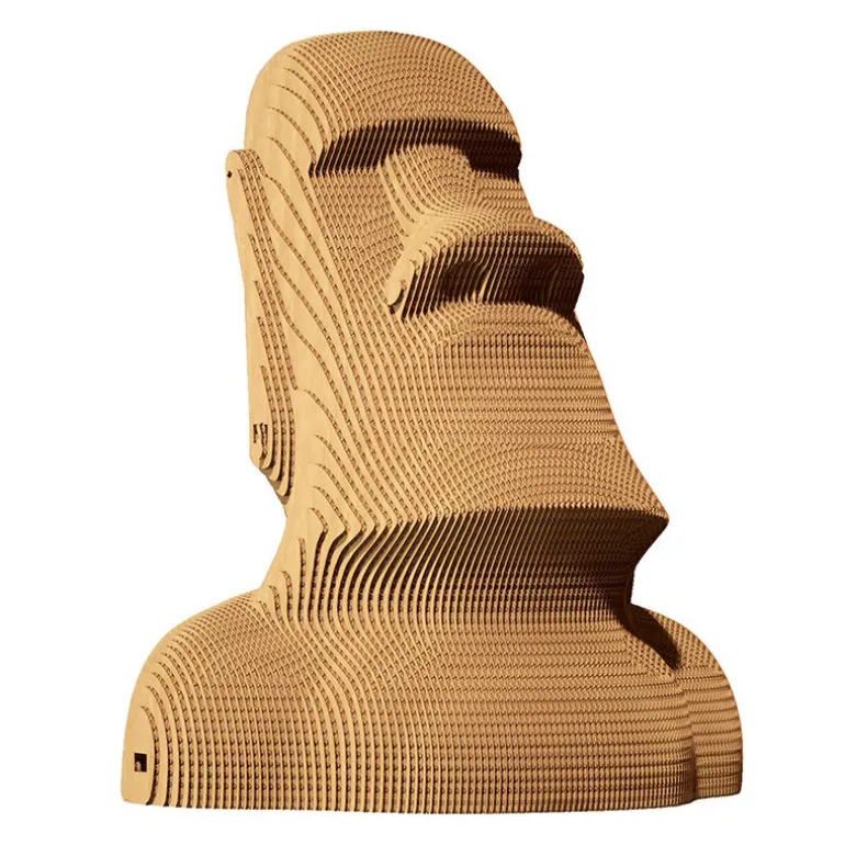 Puzzle sculpture 3D en carton - Statue Moaï Ile de Pâques -<Cartonic Cheap