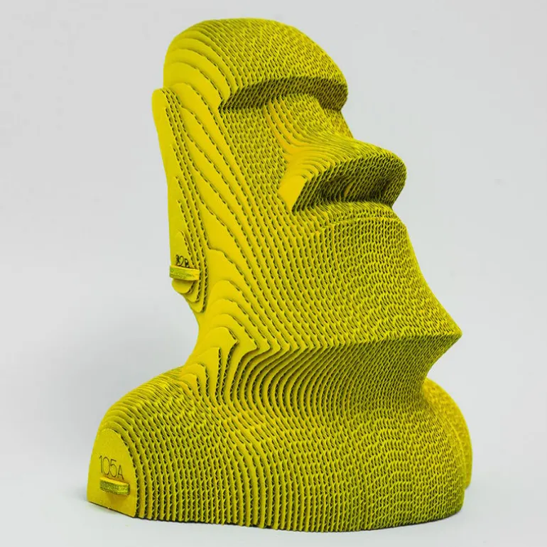 Puzzle sculpture 3D en carton - Statue Moaï Ile de Pâques -<Cartonic Cheap