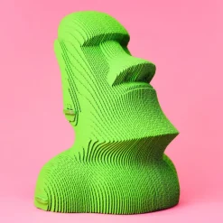 Puzzle sculpture 3D en carton - Statue Moaï Ile de Pâques -<Cartonic Cheap