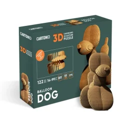 Puzzle sculpture 3D en carton - Chien Ballon -<Cartonic Online