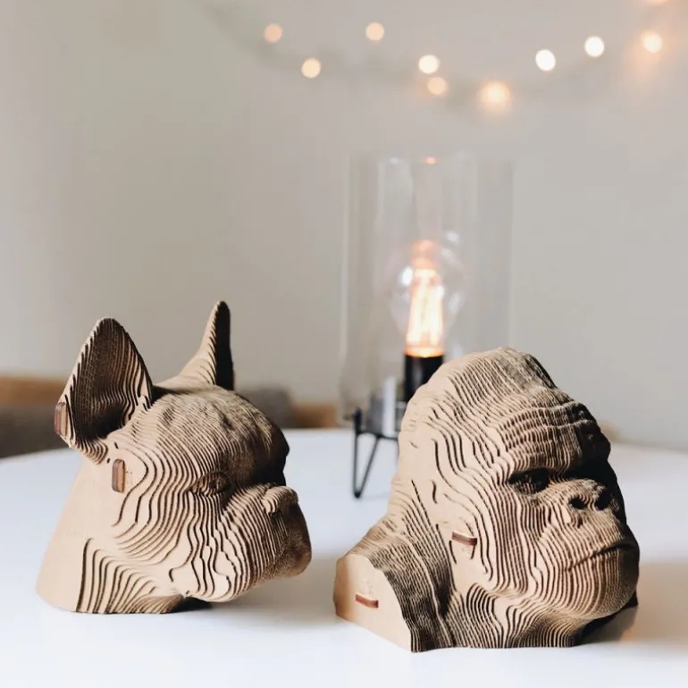 Puzzle sculpture 3D en carton - Bulldog -<Cartonic Flash Sale