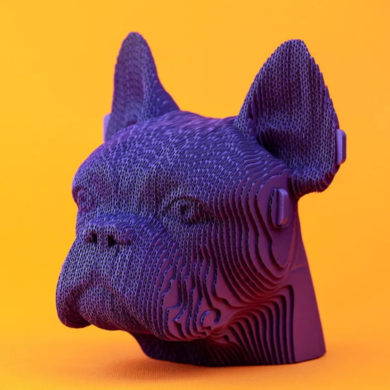 Puzzle sculpture 3D en carton - Bulldog -<Cartonic Flash Sale