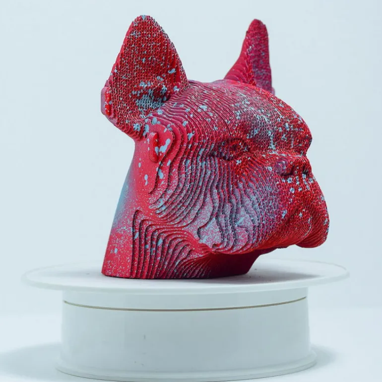 Puzzle sculpture 3D en carton - Bulldog -<Cartonic Flash Sale