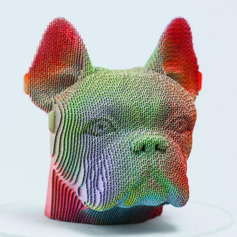 Puzzle sculpture 3D en carton - Bulldog -<Cartonic Flash Sale