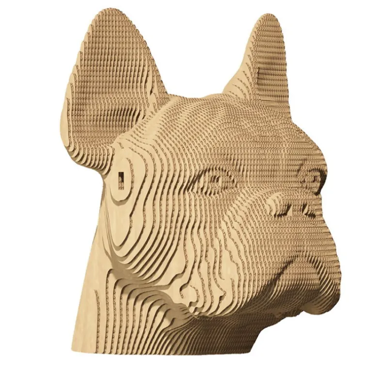 Puzzle sculpture 3D en carton - Bulldog -<Cartonic Flash Sale