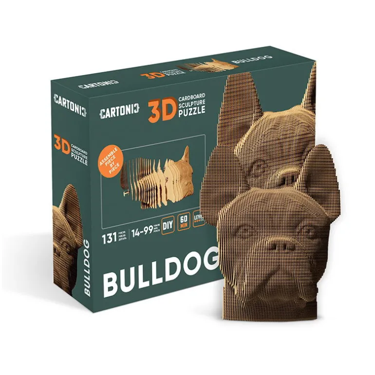Puzzle sculpture 3D en carton - Bulldog -<Cartonic Flash Sale