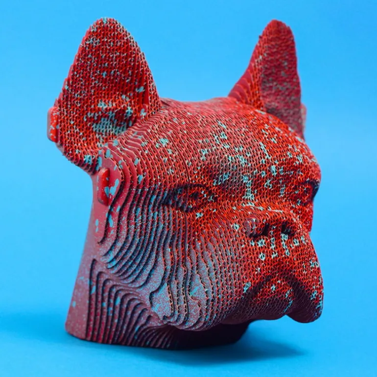 Puzzle sculpture 3D en carton - Bulldog -<Cartonic Flash Sale