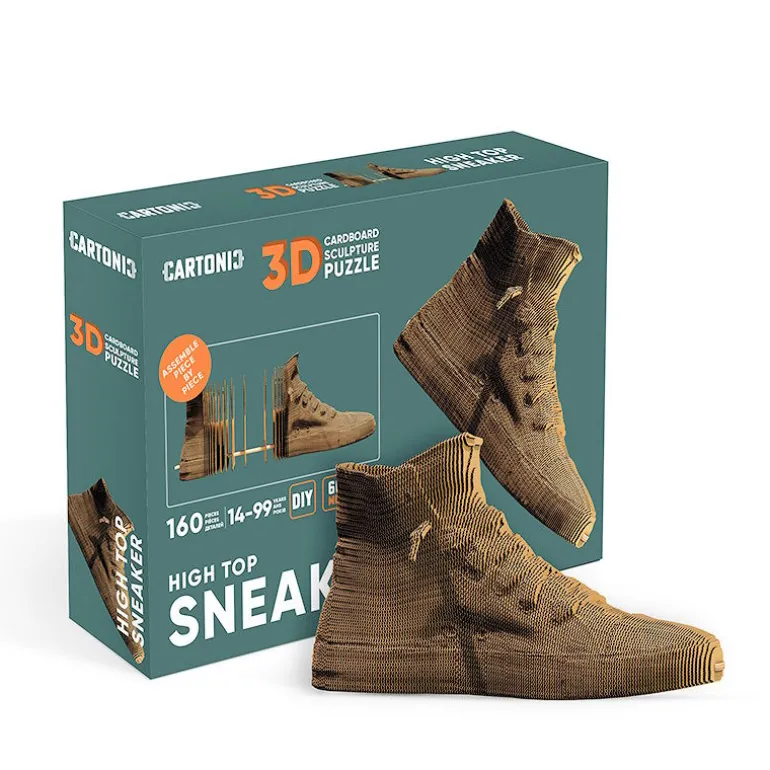 Puzzle sculpture 3D en carton - Sneaker montante -<Cartonic Discount