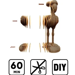 Puzzle sculpture 3D en carton - Flamant rose -<Cartonic Best