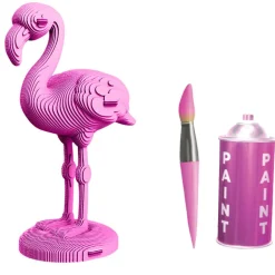 Puzzle sculpture 3D en carton - Flamant rose -<Cartonic Best