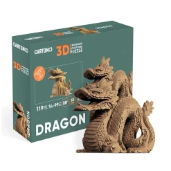 Puzzle sculpture 3D en carton - Dragon -<Cartonic Fashion